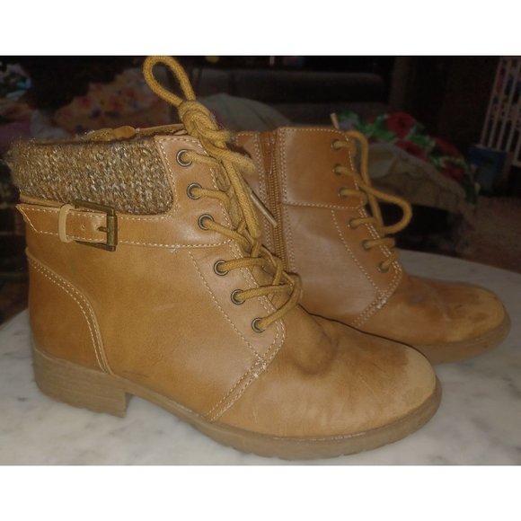 There About Girls Ankle Boots Piper Tan Size 4M TH Lilly - Picture 2 of 4